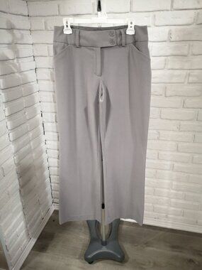 Reitmans Ladies Size 9 Grey Flare Leg Lightweight Dress Pants Office Travel